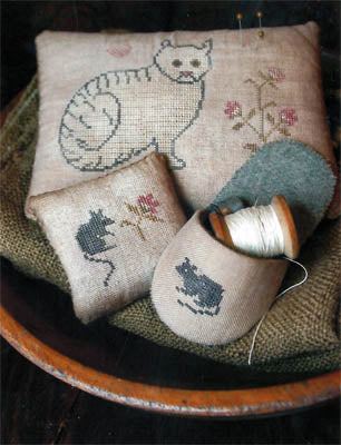 Cat & Mouse Pinkeeps And Slipper - Stacy Nash Primitives