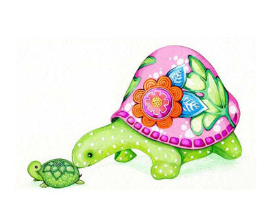 Mom And Baby Turtle - Heaven and Earth Designs