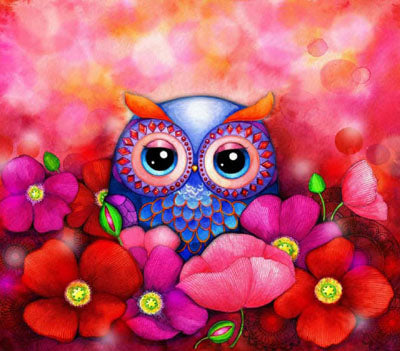 Owl In A Poppy Field - Heaven and Earth Designs