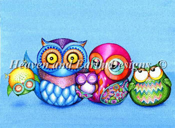 Crazy Wonderful Owl Family - Heaven and Earth Designs