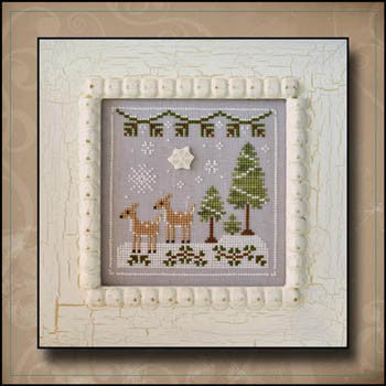 Frosty Forest 2, Snowy Deer - Country Cottage Needleworks