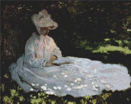 A Woman Reading - X Squared Cross Stitch