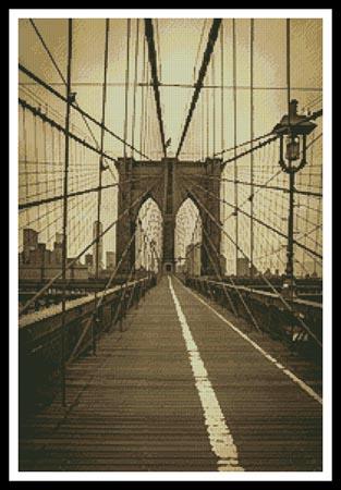 Brooklyn Bridge (Sepia) - Artecy Cross Stitch