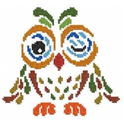 Art Deco Owl 4 - Cross Stitch Wonders