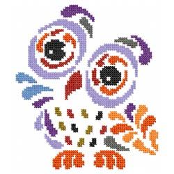 Art Deco Owl 9 - Cross Stitch Wonders