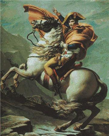 Napoleon Crossing The Alps At The St Bernard Pass, 20th May 1800 - X Squared Cross Stitch