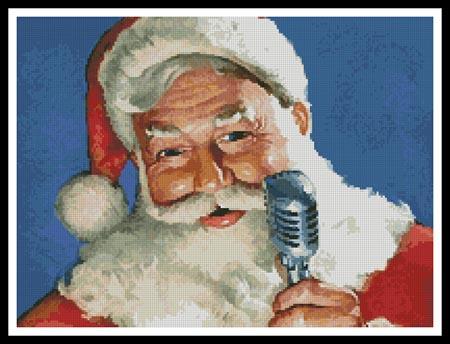 Singing Santa - Artecy Cross Stitch