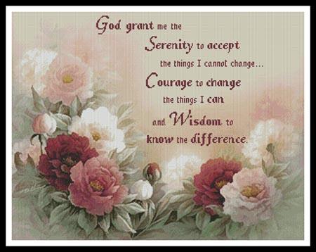 Floral Serenity Prayer - Artecy Cross Stitch