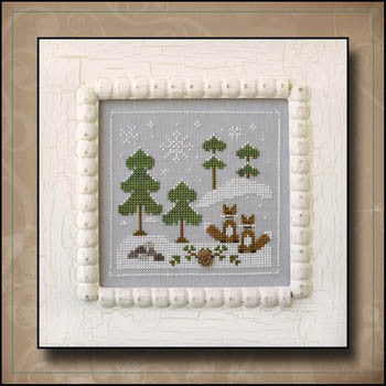 Frosty Forest 6, Snowy Foxes - Country Cottage Needleworks