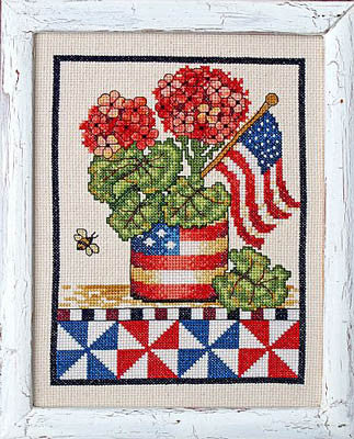 Patriotic Geranium - Bobbie G. Designs