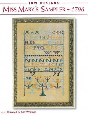 Miss Mary's Sampler 1796 - JBW Designs