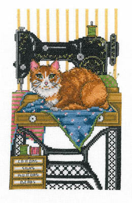 Vintage Sewing Cat - Imaginating