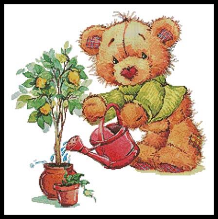 Watering Bear - Artecy Cross Stitch