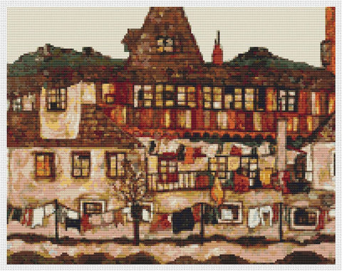 A House With Drying Laundry - Art of Stitch, The
