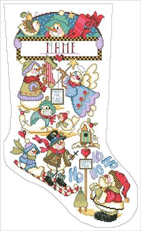 Snowmen Playing Stocking - Kooler Design Studio