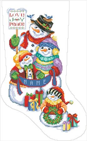 Snow Folks Stocking - Kooler Design Studio