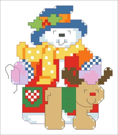 Snowman & Reindeer Big Stitch - Kooler Design Studio