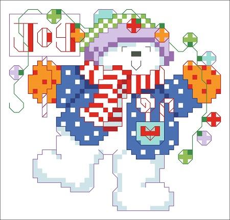 Joyful Snowman Big Stitch - Kooler Design Studio