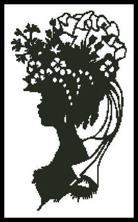 Lady Silhouette 6 - Artecy Cross Stitch
