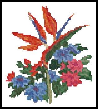 Mini Bird Of Paradise Bouquet - Artecy Cross Stitch