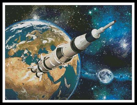 Space Rocket - Artecy Cross Stitch