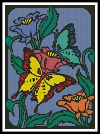 Butterflies And Flowers - Artecy Cross Stitch