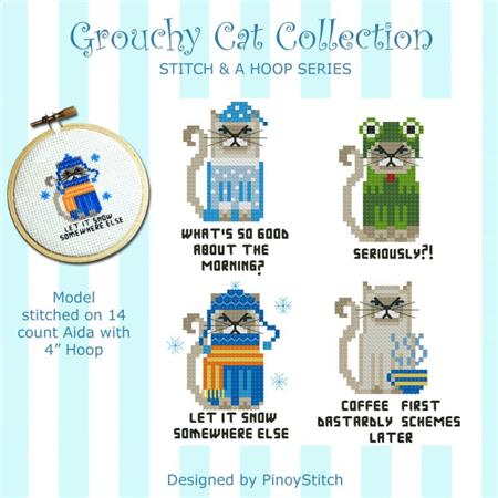 Grouchy Cat Collection - PinoyStitch