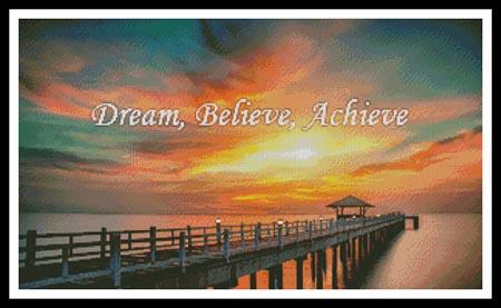 Dream, Believe, Achieve - Artecy Cross Stitch