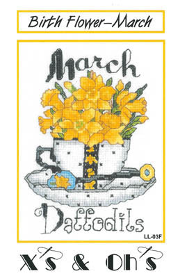 Teacup Birth Flower, March - Xs and Ohs