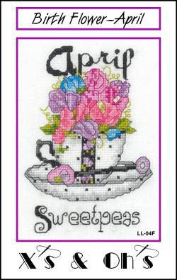 Teacup Birth Flower, April - Xs and Ohs