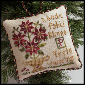 Potted Poinsettia - Sampler Tree- Little House Needleworks