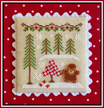 Gingerbread Village 2, Gingerbread Girl and Peppermint Tree - Country Cottage Needleworks