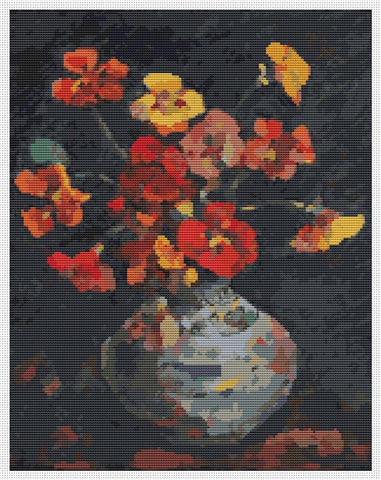 Vase With Petunias - Art of Stitch, The