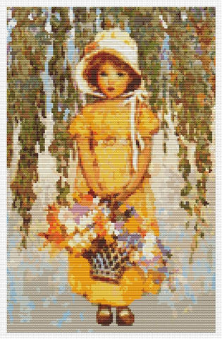 Girl With Posies - Art of Stitch, The