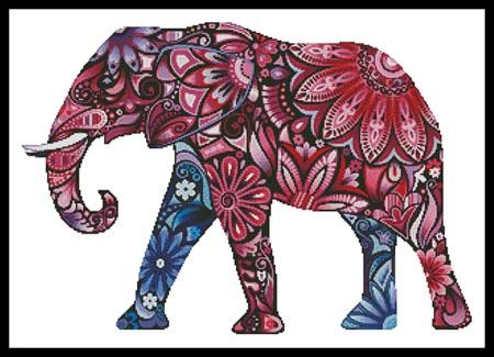 Stylized Elephant - Artecy Cross Stitch