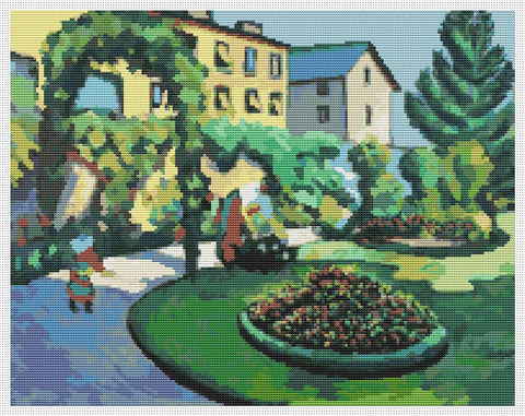 Garden By August Macke - Art of Stitch, The