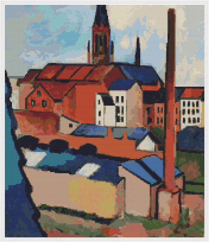 St Mary's With Houses And Chimney - Art of Stitch, The