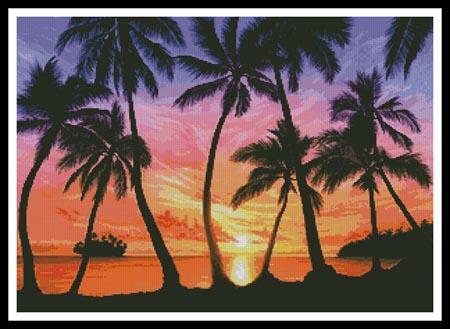 Palm Beach Sundown - Artecy Cross Stitch
