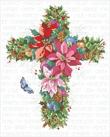 Winter Floral Cross - Kooler Design Studio