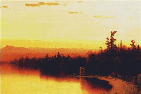 A Twilight In The Adirondacks - X Squared Cross Stitch