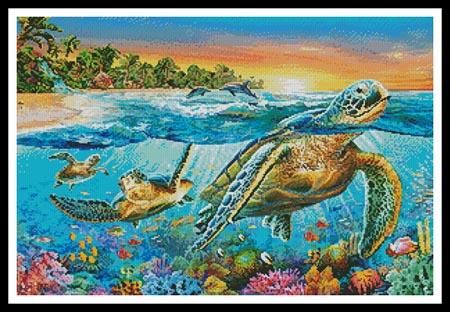 Underwater Turtles - Artecy Cross Stitch