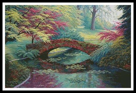 The Red Stone Bridge - Artecy Cross Stitch