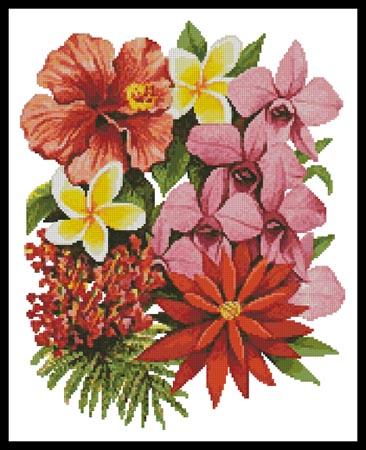 Tropical Flowers Of Oz - Artecy Cross Stitch