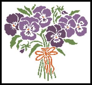 Pansy Nosegay - Artecy Cross Stitch