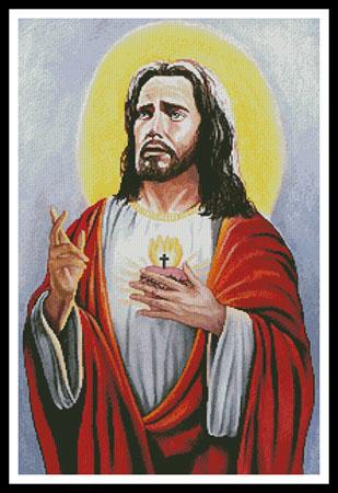 Sacred Heart Of Jesus 3 - Artecy Cross Stitch
