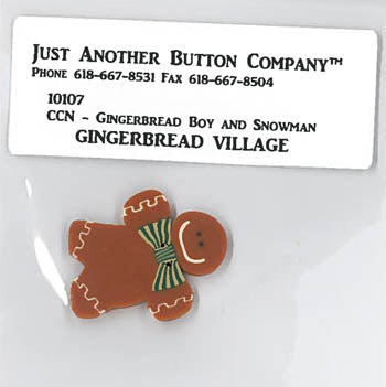 Gingerbread Village 7, Gingerbread Boy and Snowman - Country Cottage Needleworks