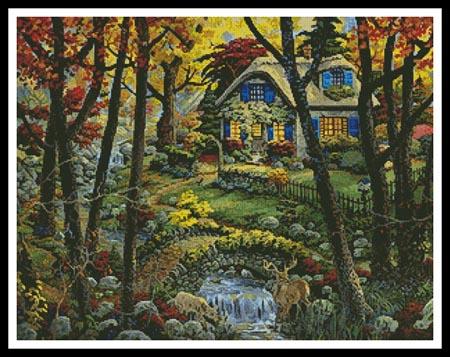 Cottage In A Forest - Artecy Cross Stitch