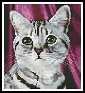 Mini Tabby Face - Artecy Cross Stitch
