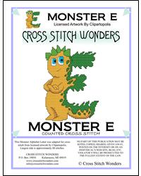 Monster Letter E - Cross Stitch Wonders