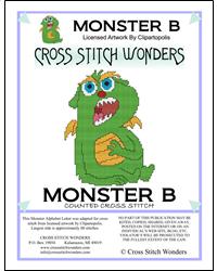 Monster Letter B - Cross Stitch Wonders